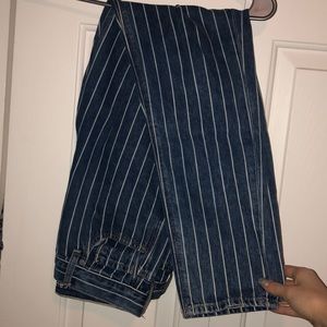 striped american eagle mom jeans